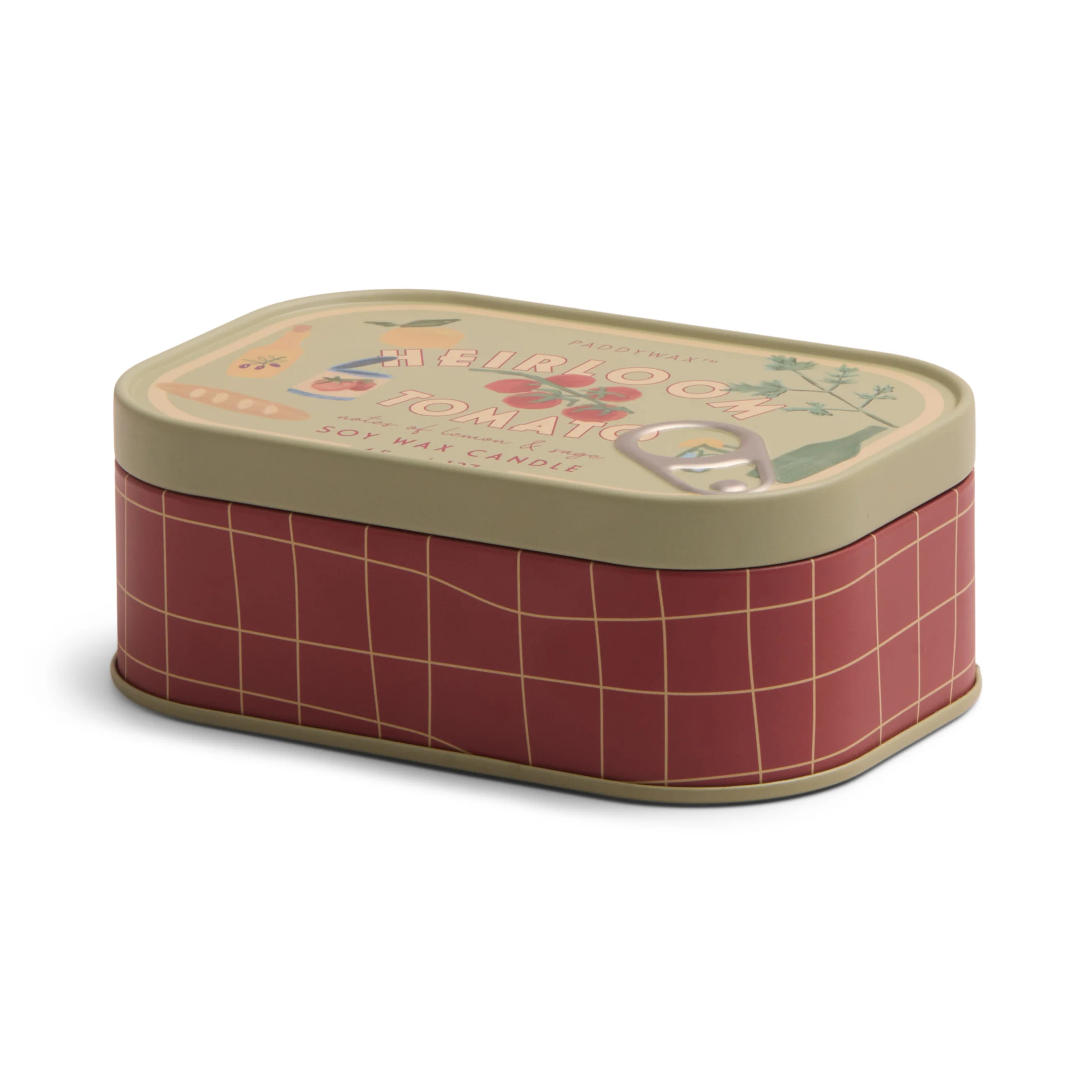 Paddywax Bistro Heirloom Tomatoes Tin Scented Candle, Lemon & Sage - Image 2