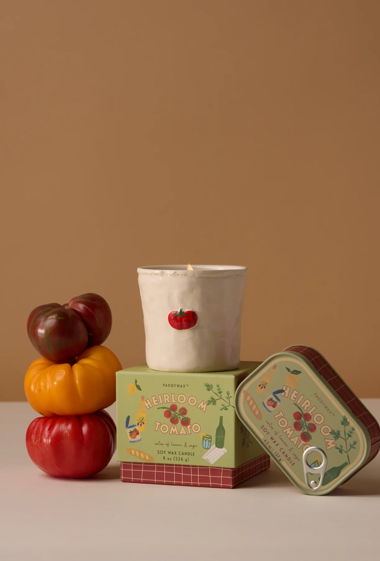 Paddywax Bistro Heirloom Tomatoes Tin Scented Candle, Lemon & Sage - Image 7