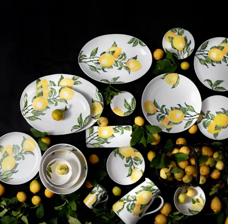 Bliss Home Dinner Plate, Lemons - Image 4