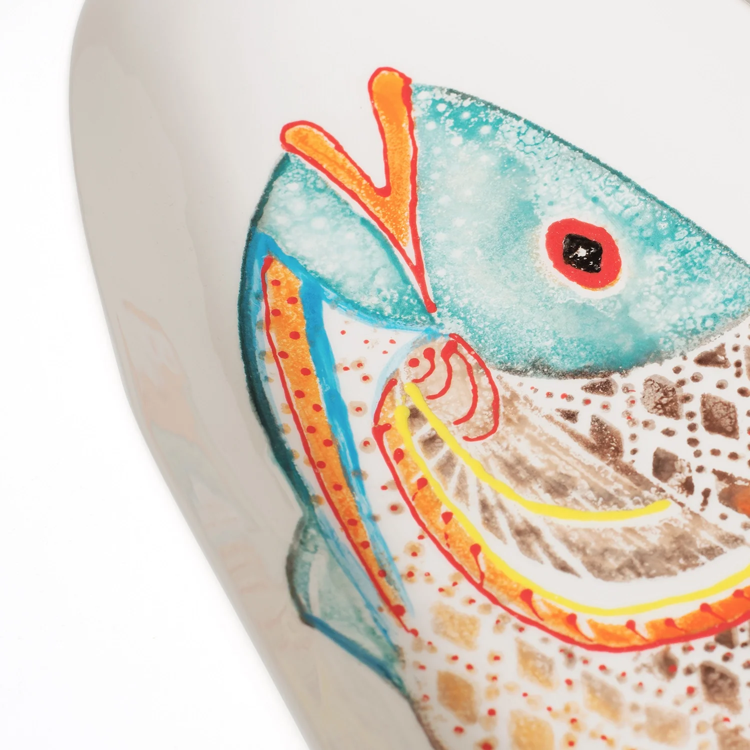 Bliss Home Fantastical Fish Long Oval Shallow Serving Platter - Image 3