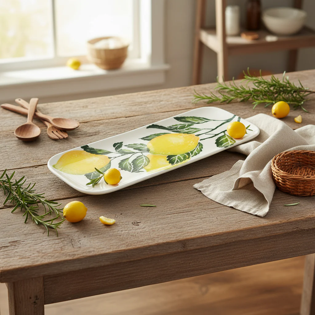 Bliss Home Lemon Rectangle Serving Platter - Image 3