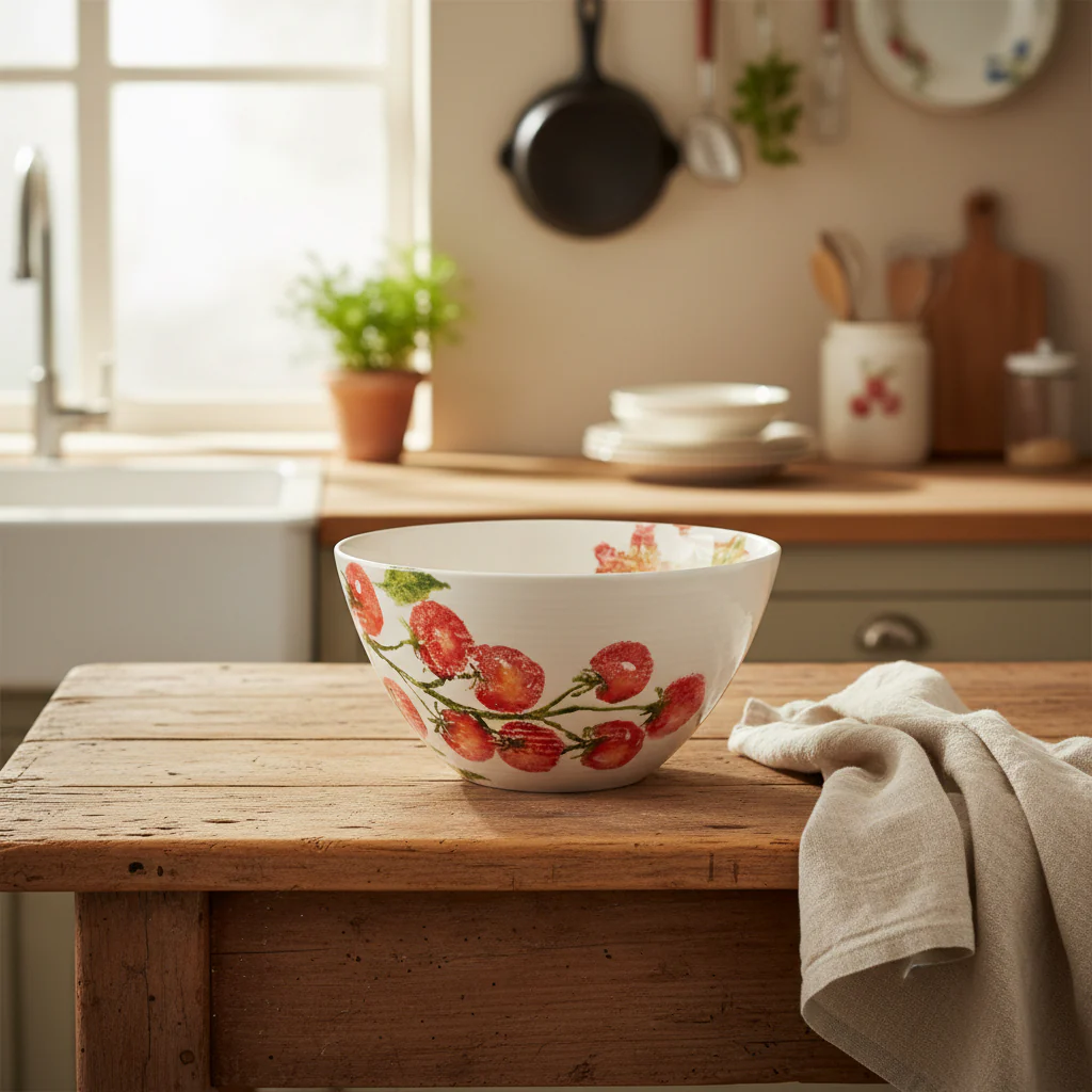 Bliss Home Large Salad Bowl, Vine Tomatoes - Image 4