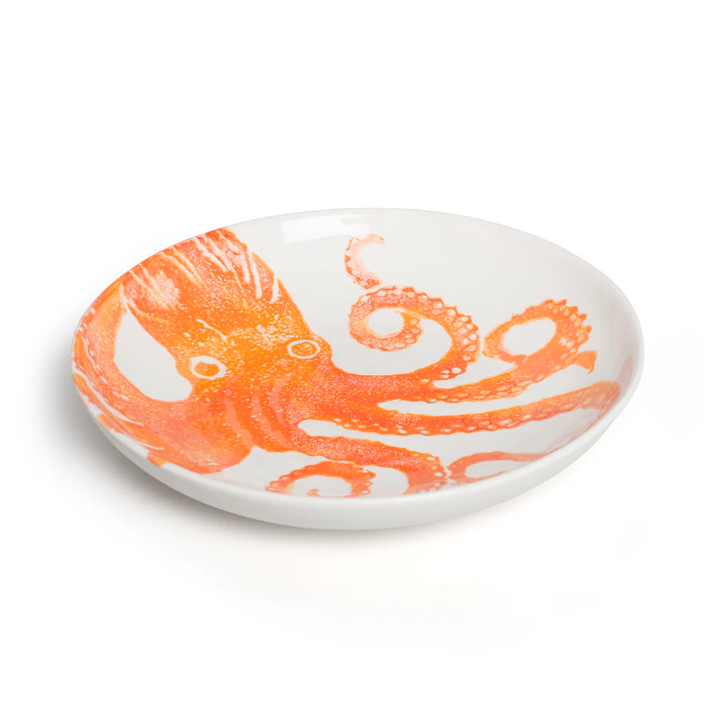 Bliss Home Supper Bowl, Orange Octopus - Image 2