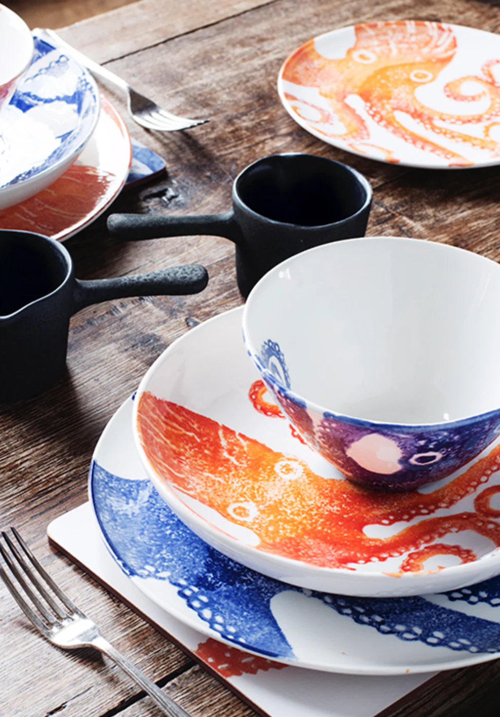 Bliss Home Supper Bowl, Orange Octopus - Image 4