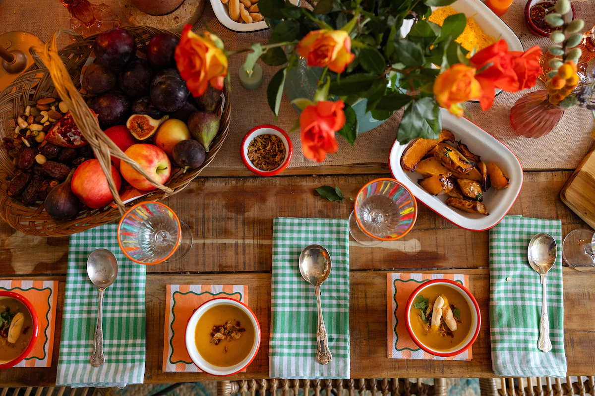 Bon Appetit Cotton Gingham Napkins, Green - Image 6
