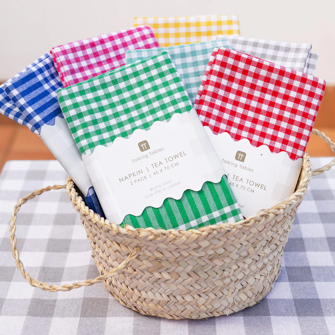 Bon Appetit Cotton Gingham Tea Towels, Green  (Set Of 2) - Image 9