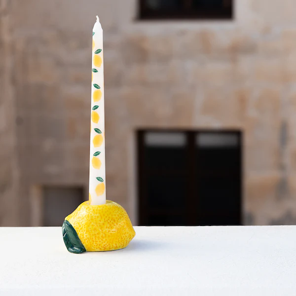 Bon Appetite Lemon Taper Dinner Candles,( Set Of 2) - Image 5
