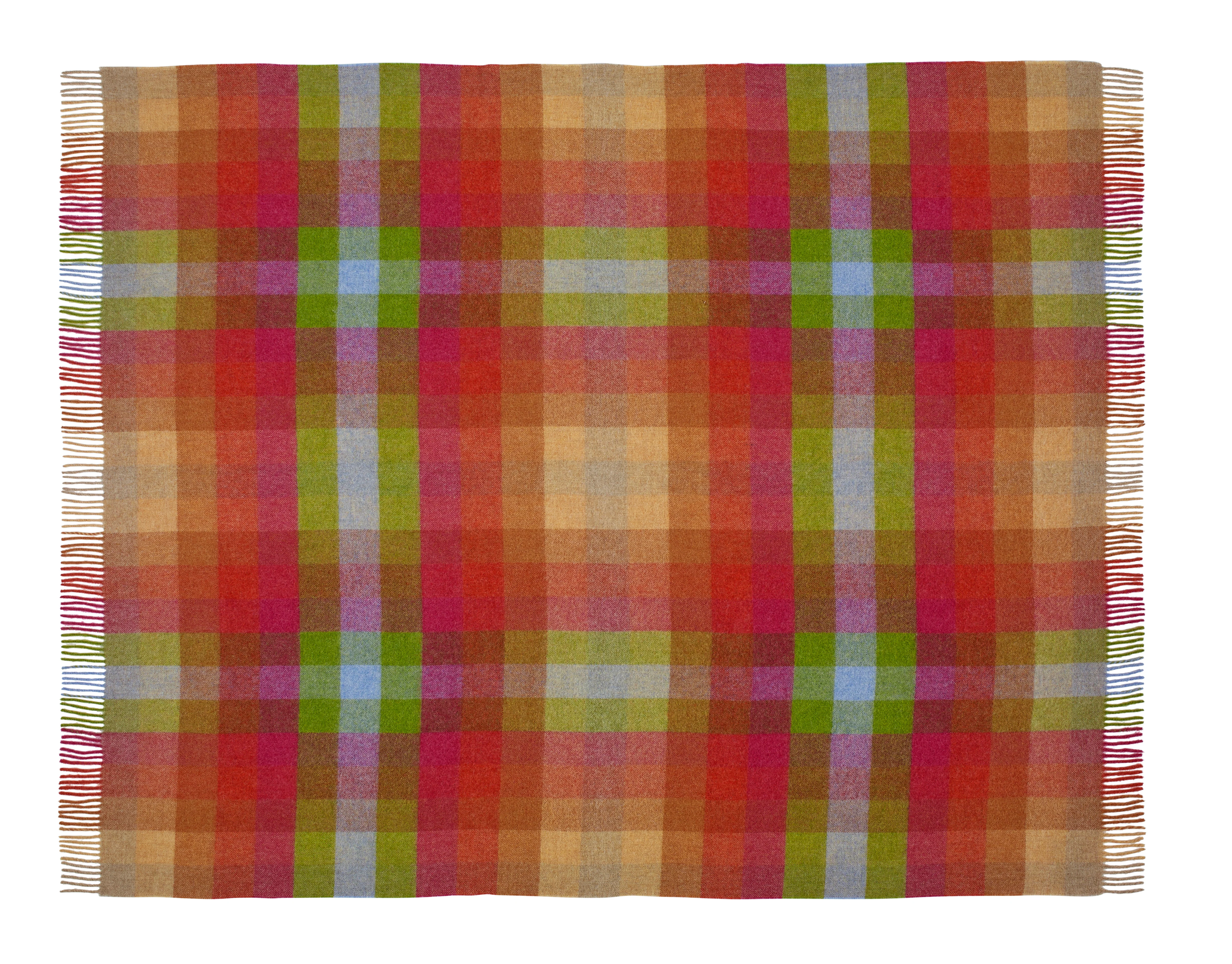 Bronte By Moon Harlequin Shetland Wool Throw, Sunshine - Image 4