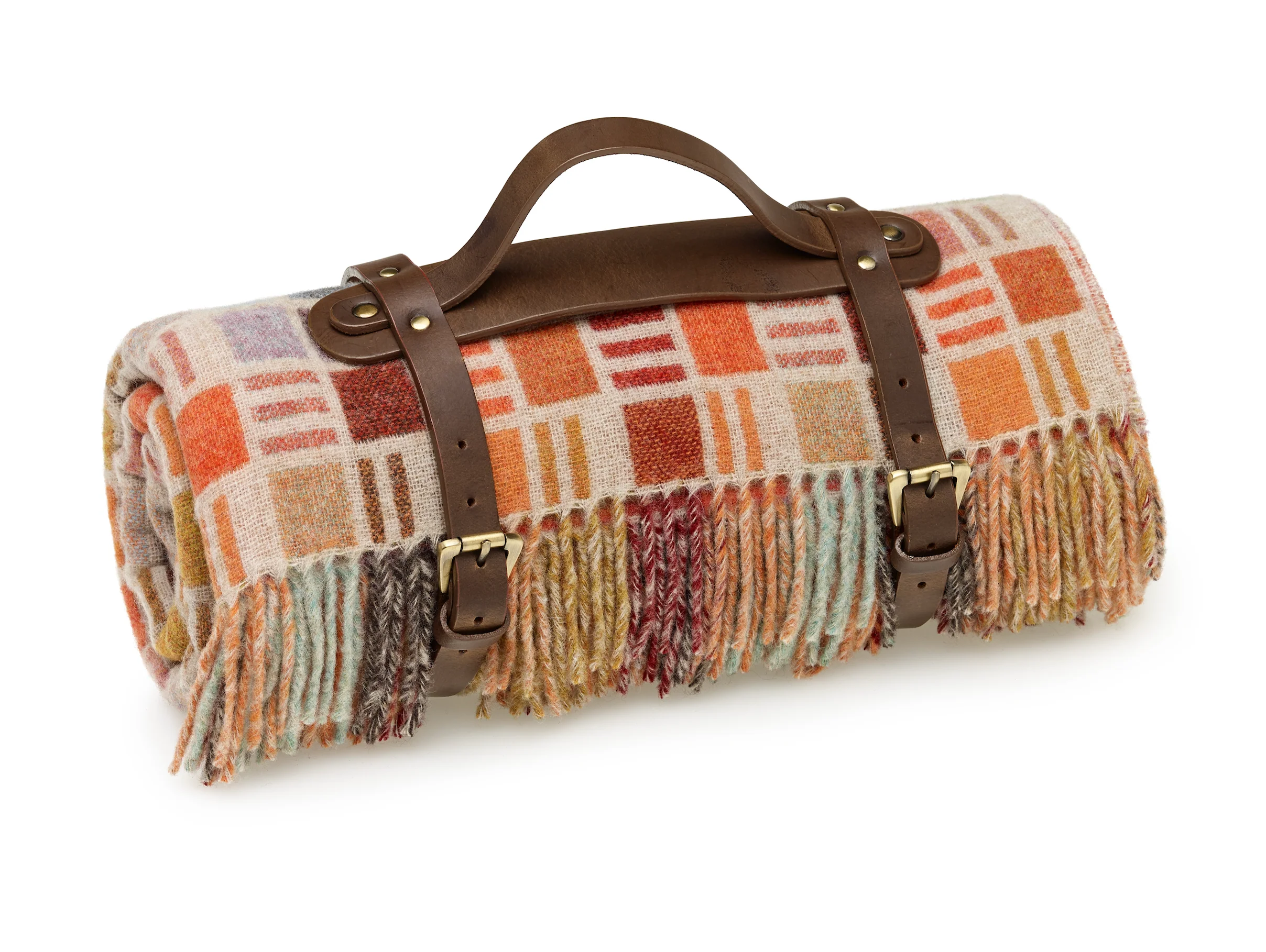 Bronte By Moon Ribbon Multi Merino Wool Throw, Beige - Image 4