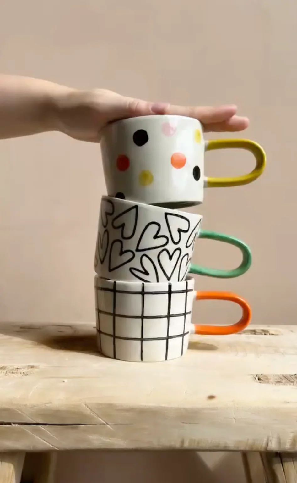 Caroline Gardner Ceramic Mug, Multi Spots - Image 4