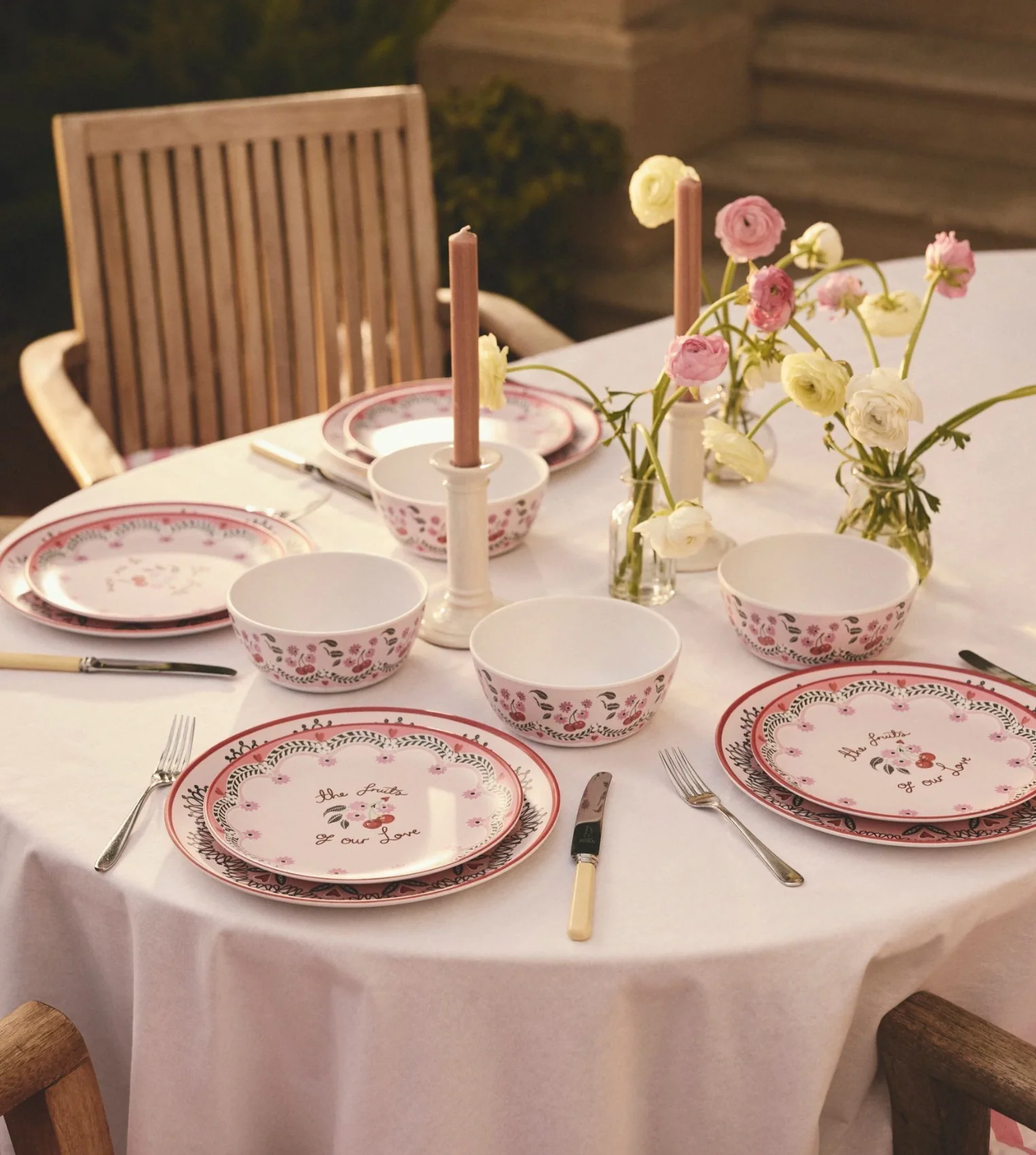Cath Kidston Cherry Melamine Picnic Bowls (Set Of 4) - Image 5