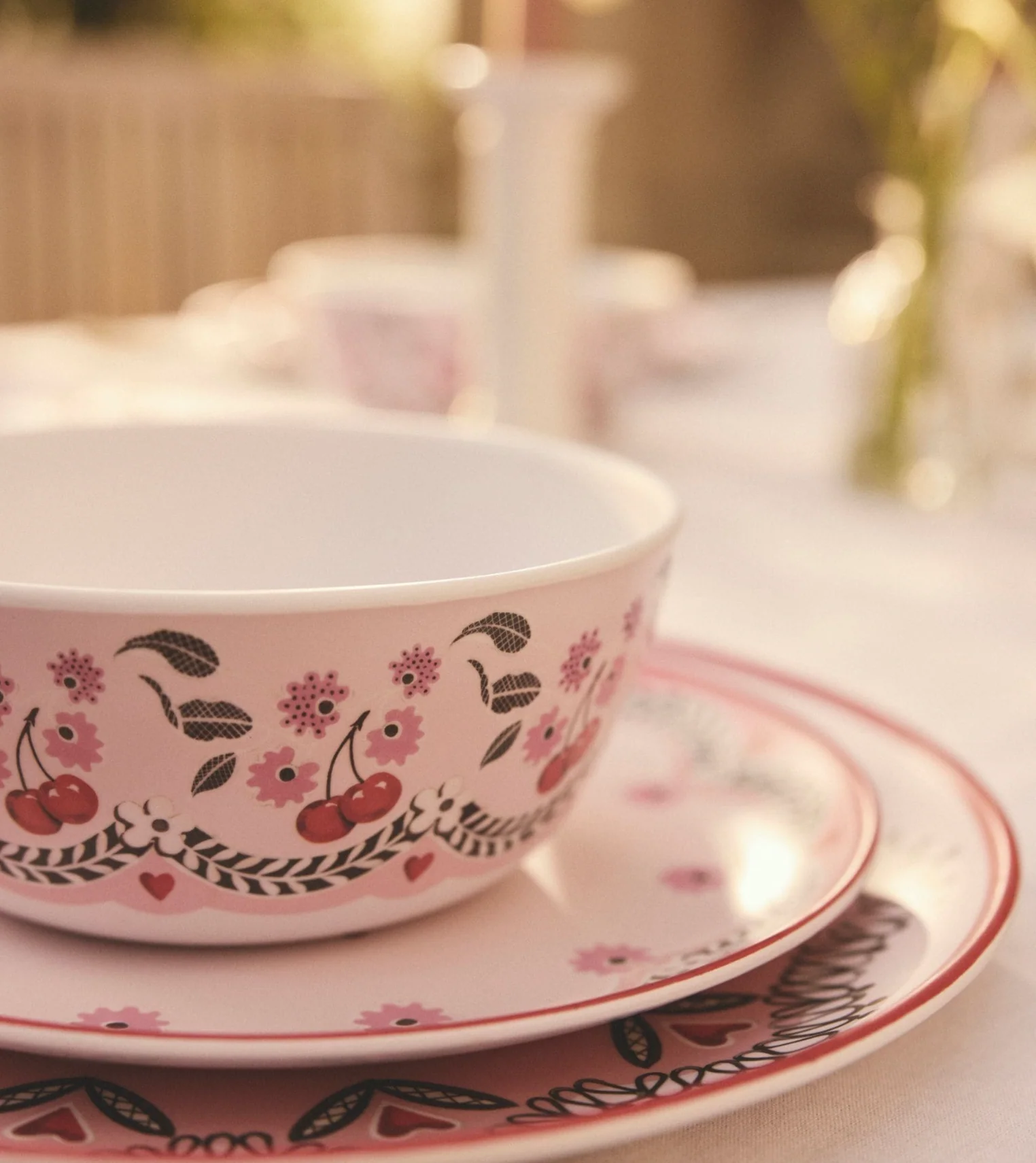 Cath Kidston Cherry Melamine Picnic Bowls (Set Of 4) - Image 8