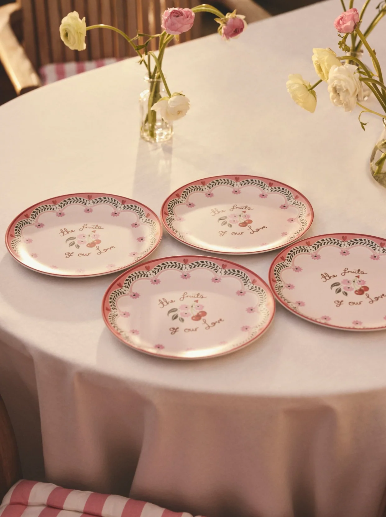 Cath Kidston Cherry  Melamine Picnic Side Plates (Set Of 4) - Image 4
