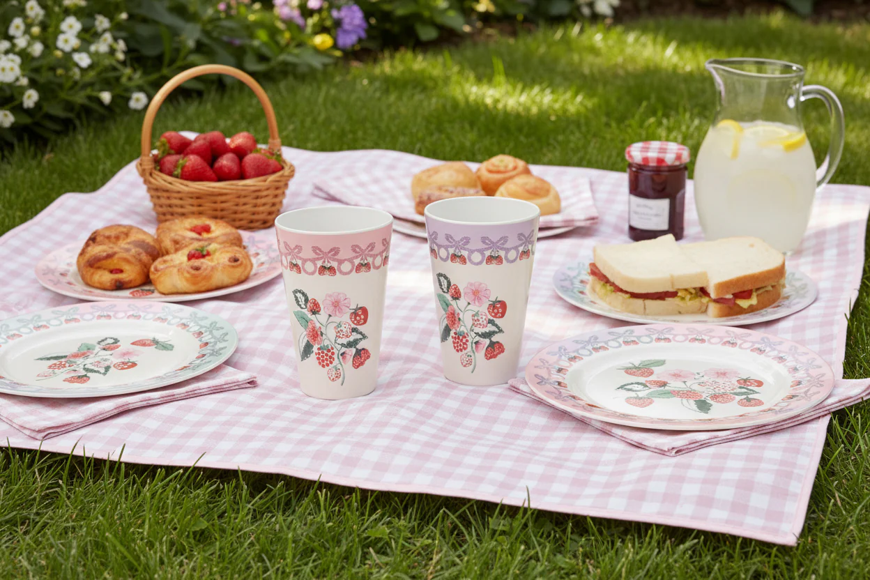 Cath Kidston Raspberry Melamine Tumblers (Set Of 4) - Image 3