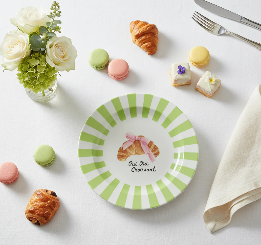 Croissant Ceramic Side Plate By Ms Doodle - Image 3