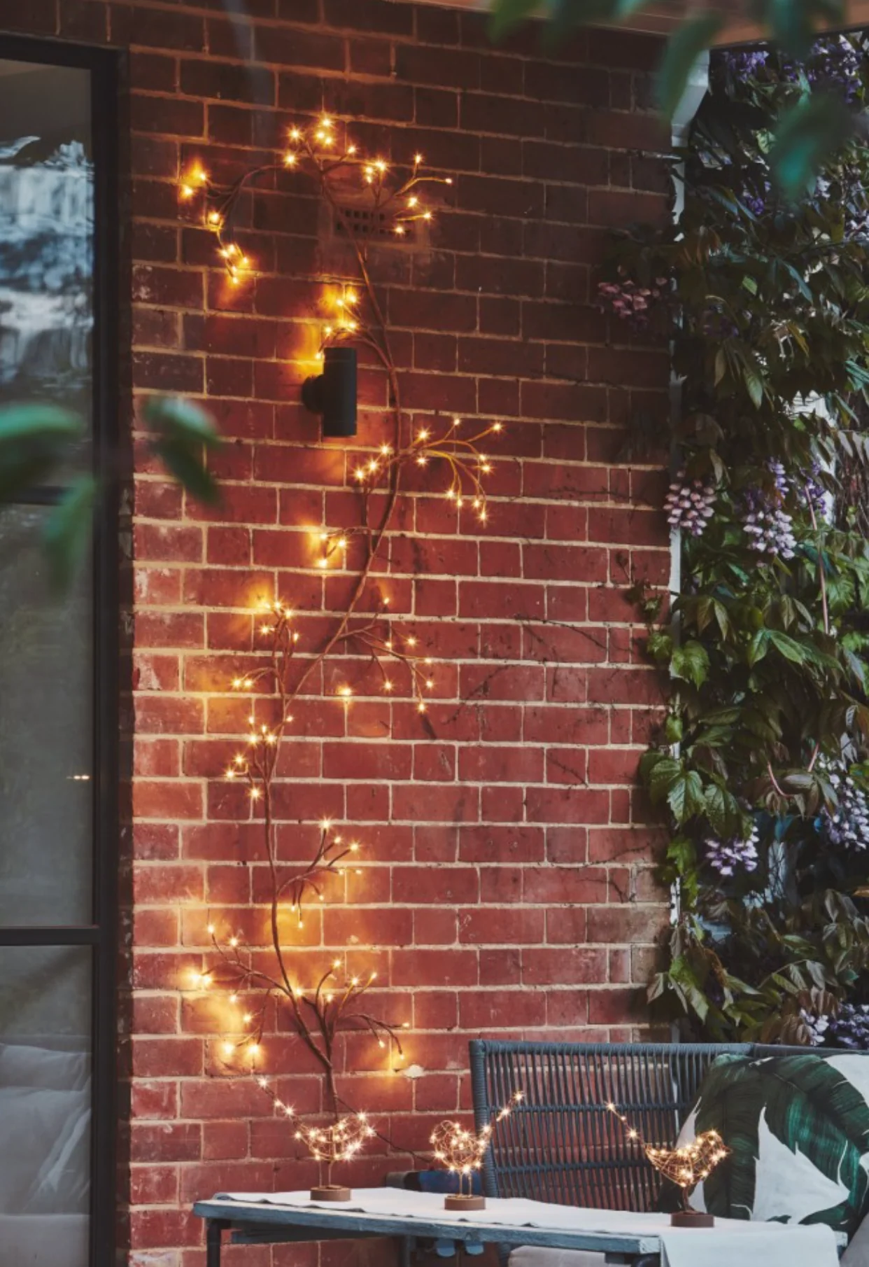 Dual Powered LED Ivy Fairy Light, Brown - Image 4