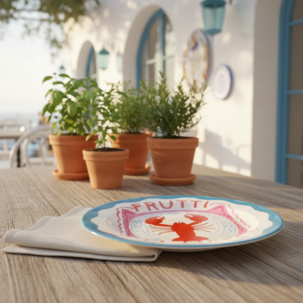 Frutti Di Mare Lobster Ceramic Dinner Plate By Ms Doodle - Image 4