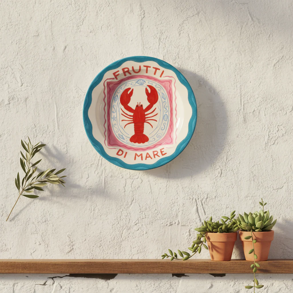 Frutti Di Mare Lobster Ceramic Dinner Plate By Ms Doodle - Image 7