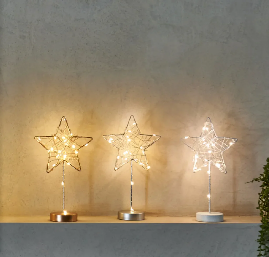 LED Table Star, Silver - Image 5