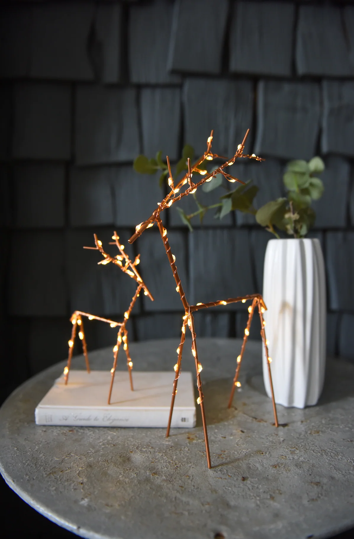 LED Table Top Wire Deer, Small (Battery Operated) - Image 6