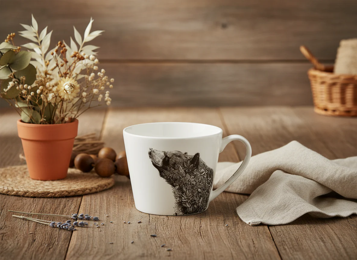 Maxwell & Williams Marini Ferlazzo Wildlife Mug, Asiatic Black Bear - Image 4
