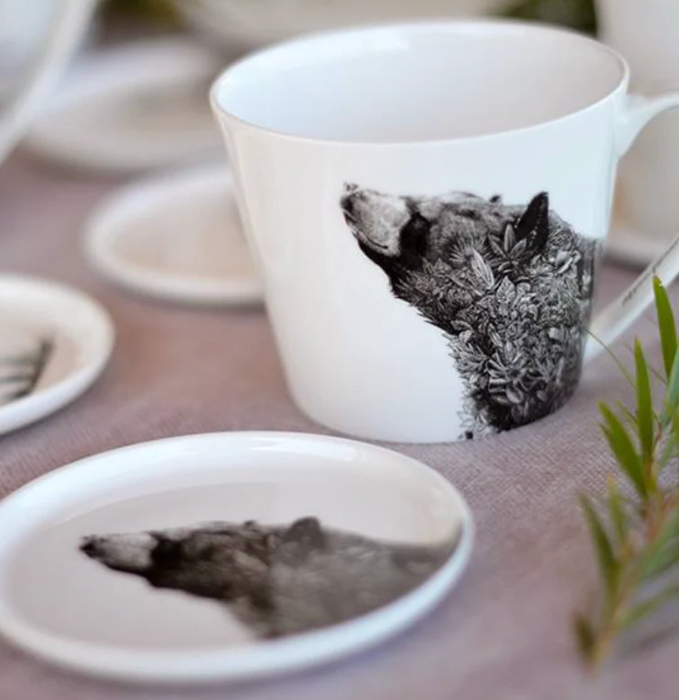 Maxwell & Williams Marini Ferlazzo Wildlife Mug, Asiatic Black Bear - Image 7