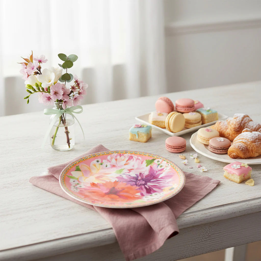 Maxwell & Williams Teas & C’S Dahlia Daze Coupe Side Plate, Pink - Image 3