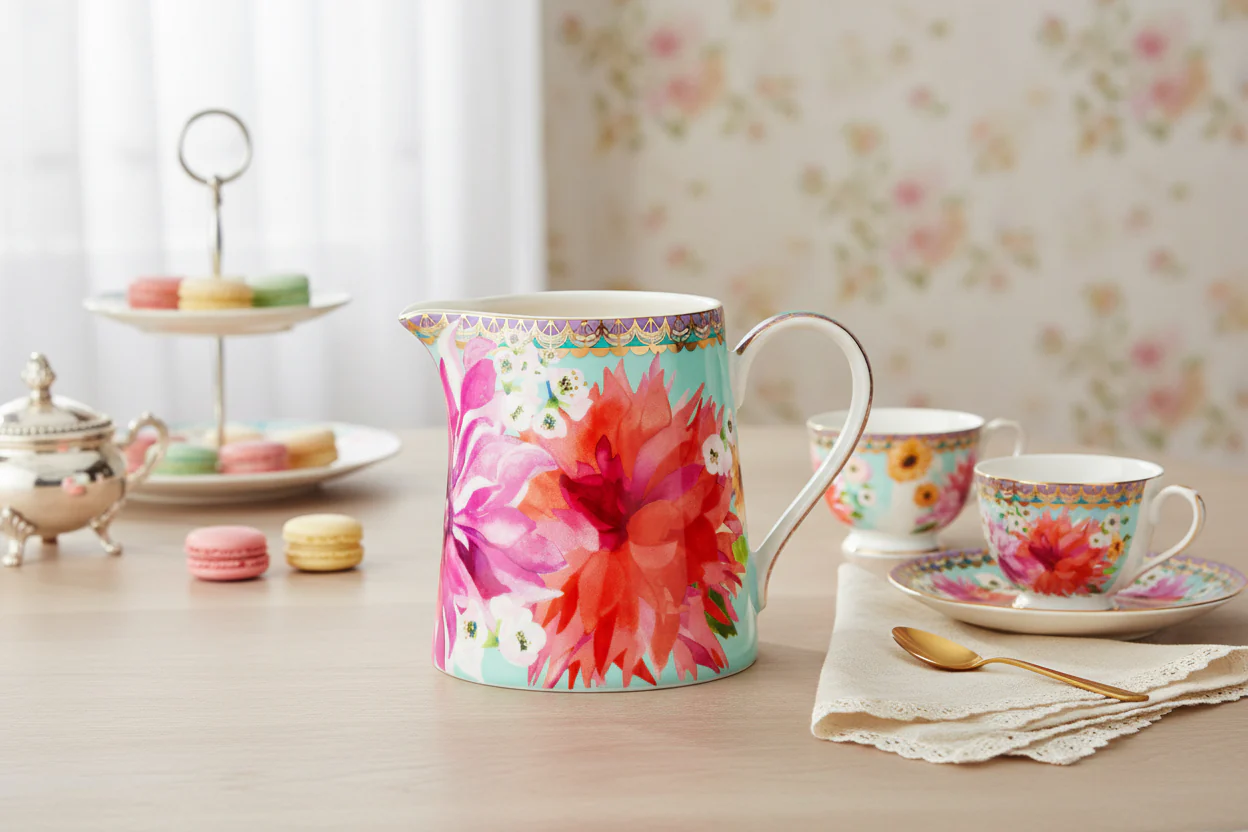 Maxwell & Williams Teas & C’S Dahlia Daze Creamer Jug, Sky - Image 3