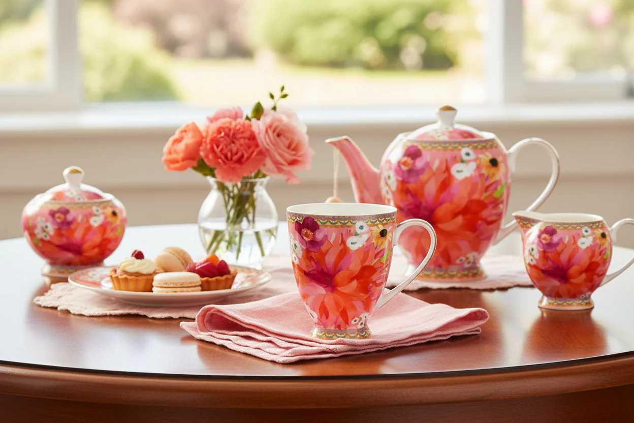 Maxwell & Williams Teas & C’S Dahlia Daze Footed Mug , Pink - Image 4