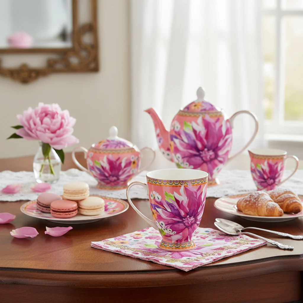 Maxwell & Williams Teas & C’S Dahlia Daze Footed Mug , Pink - Image 5
