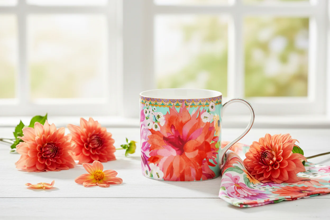 Maxwell & Williams Teas & C’S Dahlia Daze Mug , Sky - Image 3