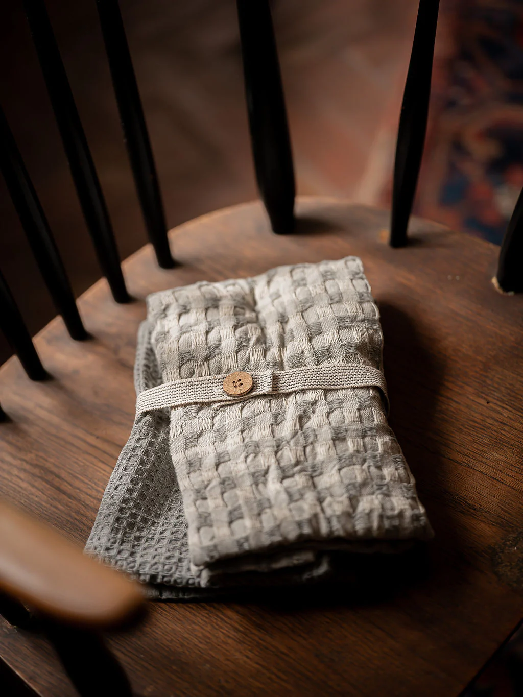 Morgan Wright Luxury Waffle Tea Towel, Slate ( Set Of 2 )