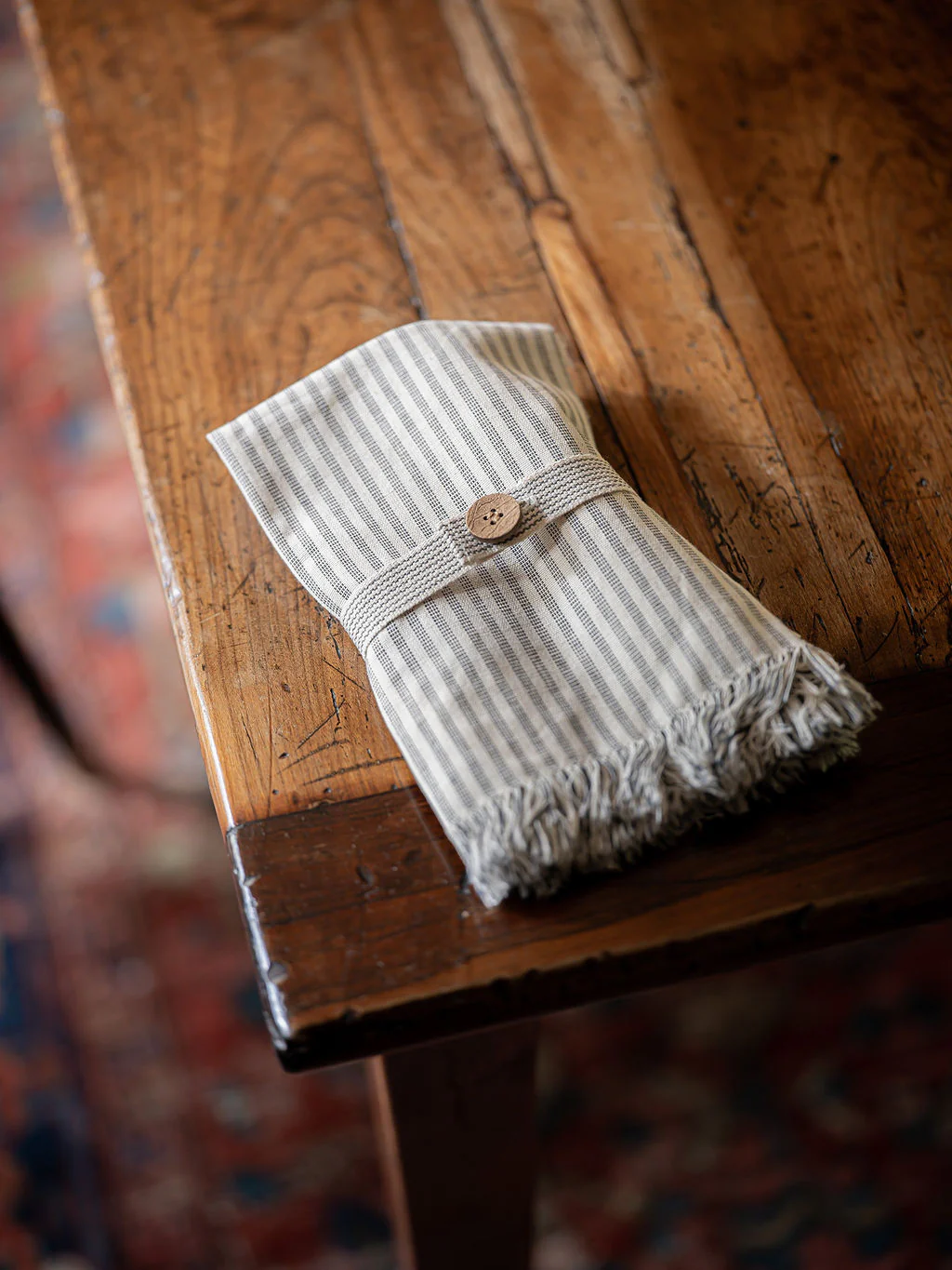 Morgan Wright Manor Stripe Napkin, Navy ( Set Of 4)