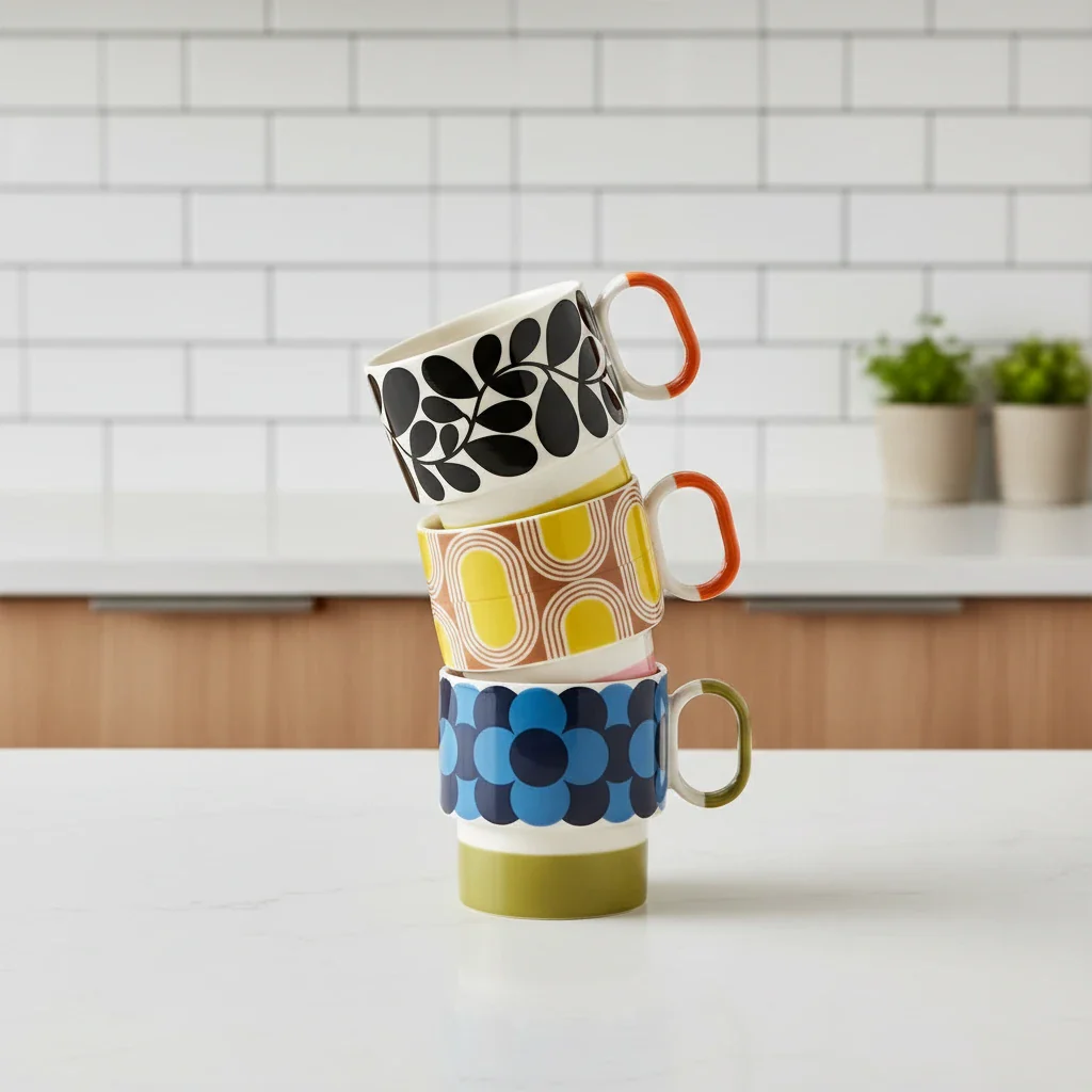Orla Kiely Retro Stripe Stacking Mug - Image 6