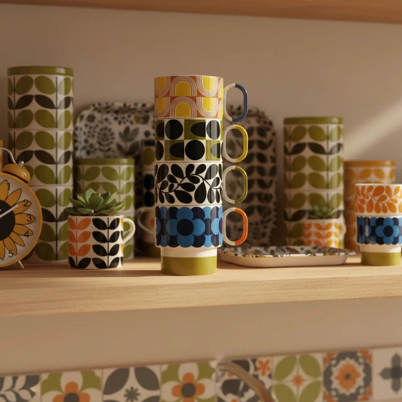Orla Kiely Sycamore Stripe Stacking Mug - Image 4
