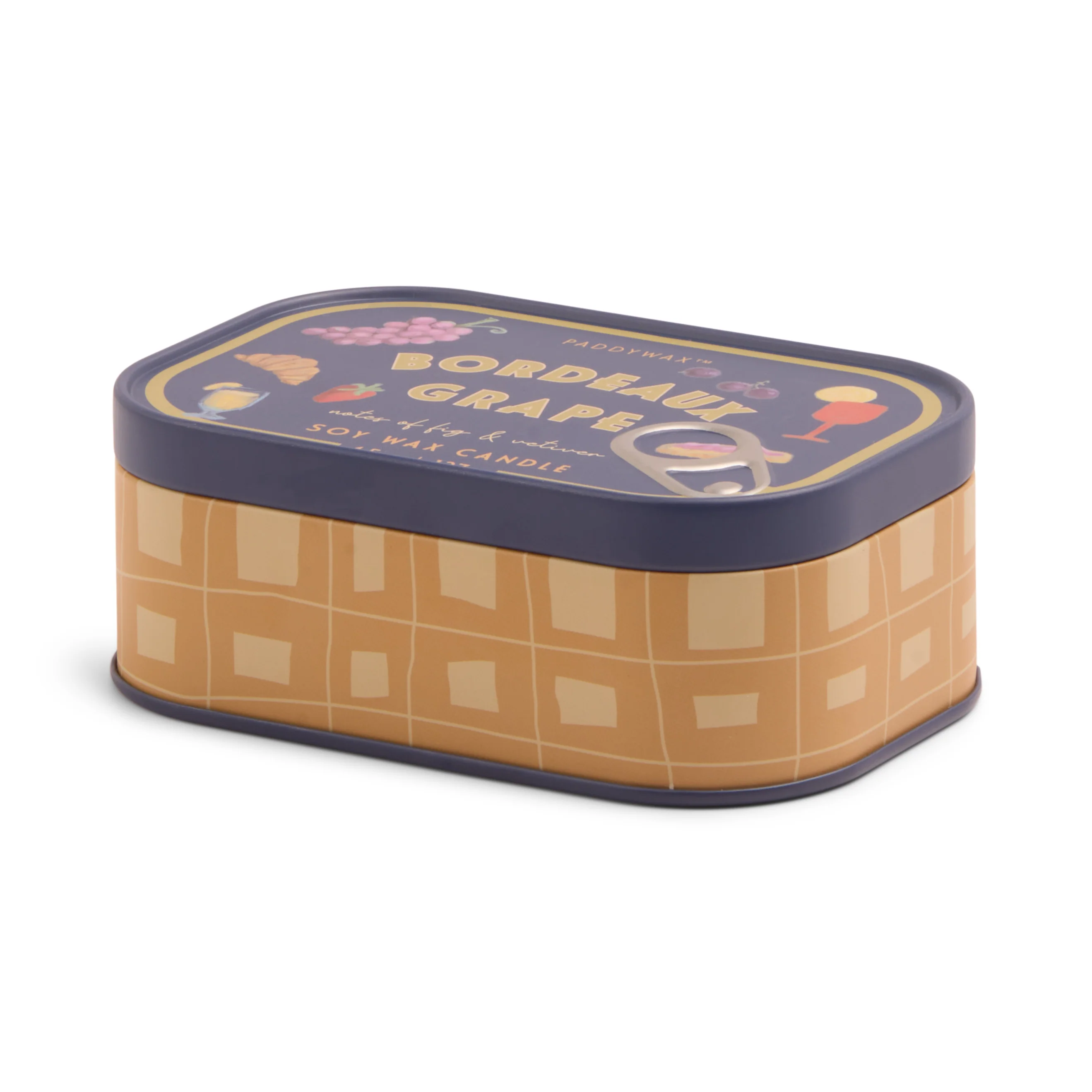 Paddywax Bistro Bordeaux Grapes Tin Scented Candle, Fig & Vetiver - Image 2
