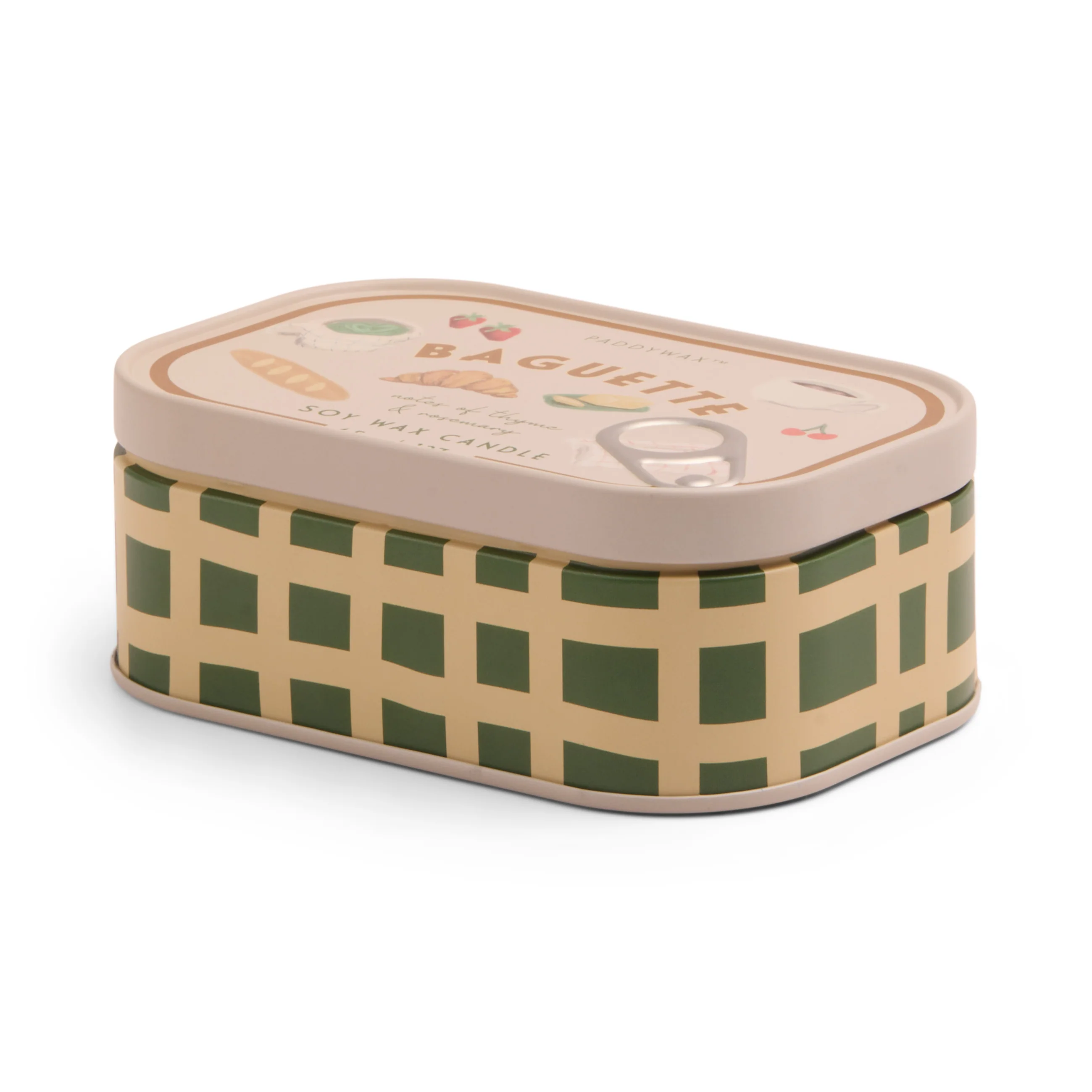 Paddywax Bistro French Baguette Tin Scented Candle, Rosemary Thyme - Image 2