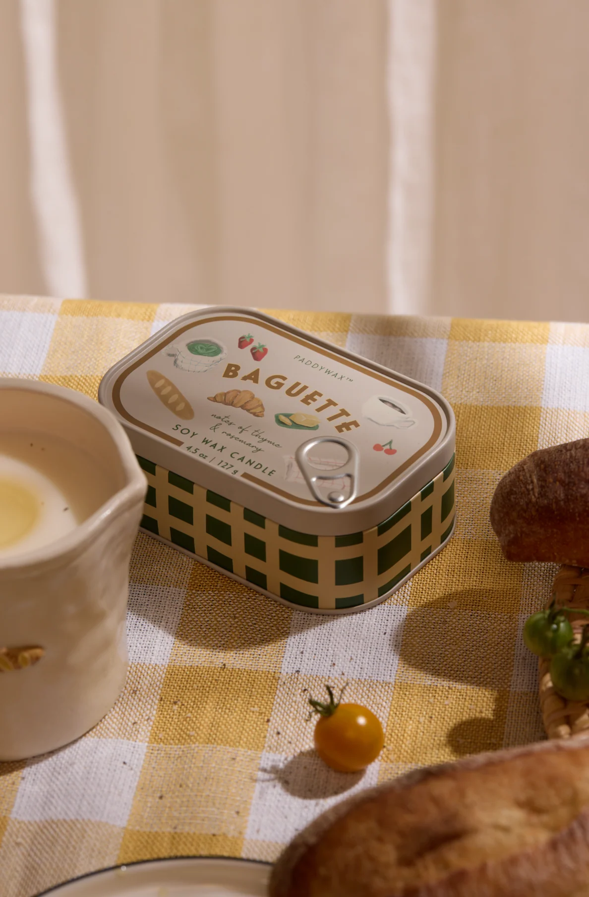 Paddywax Bistro French Baguette Tin Scented Candle, Rosemary Thyme - Image 5