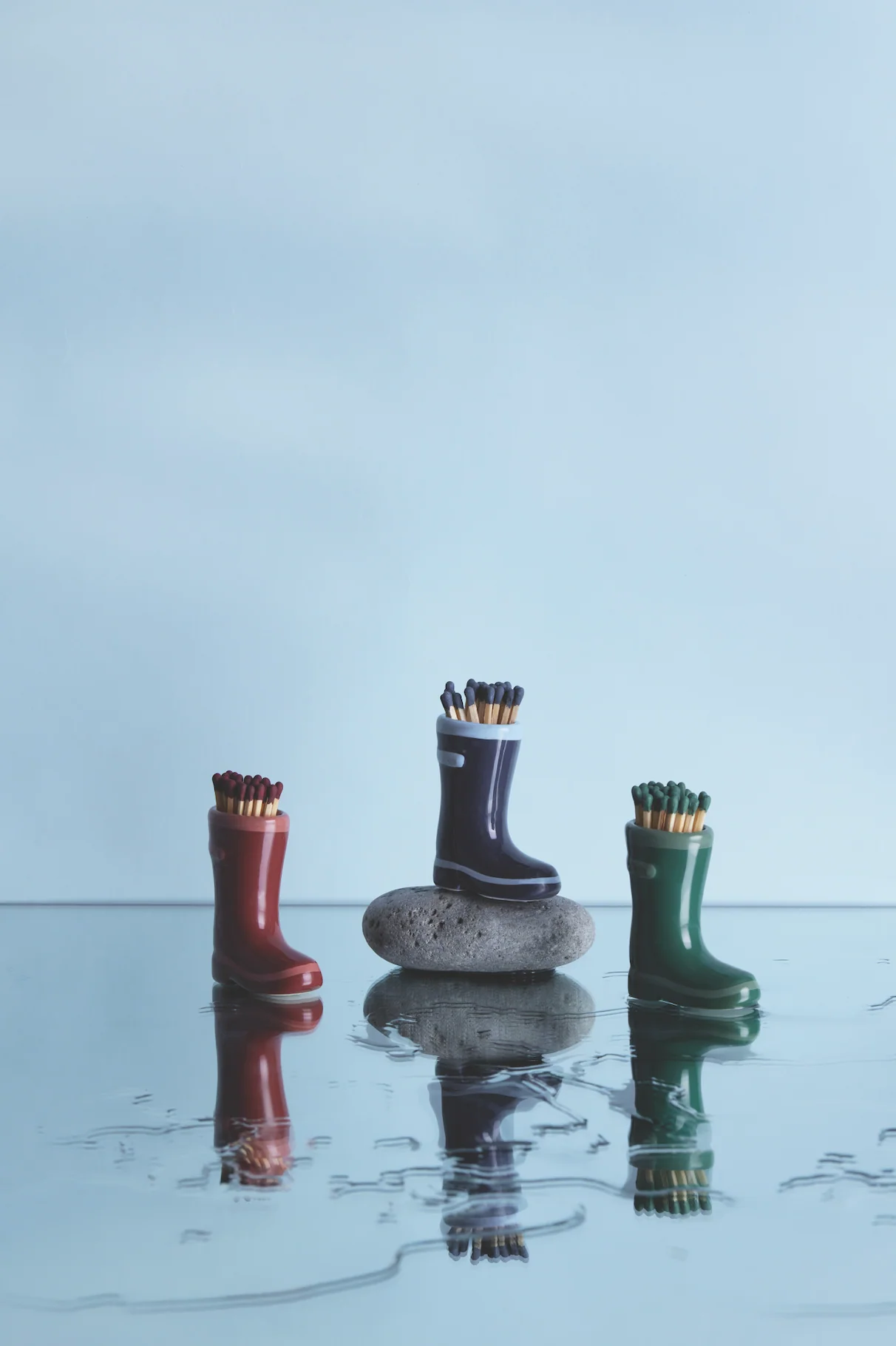 Paddywax Ceramic Wellington Boot Match Holder, Green - Image 2