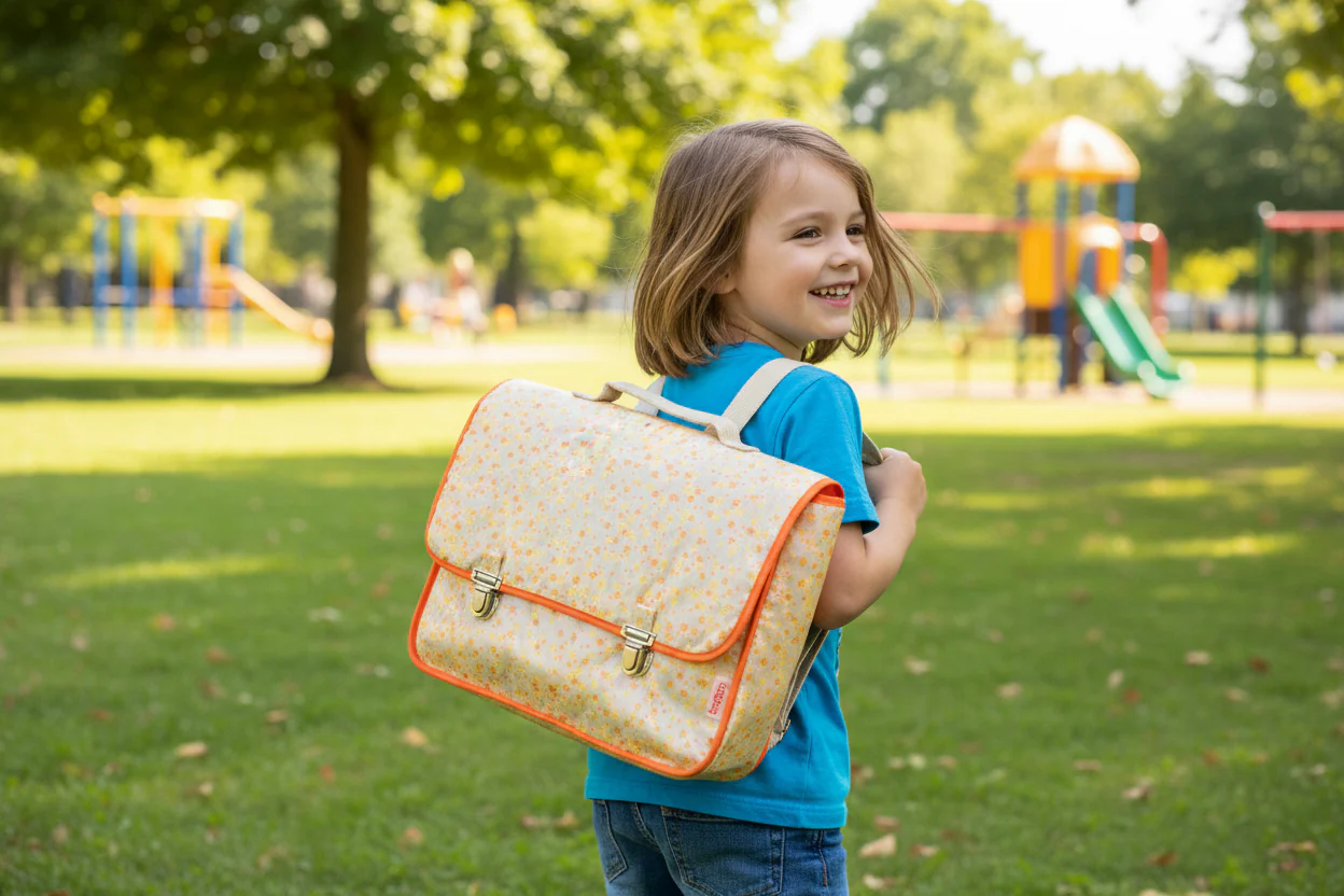 Petit Pan kiko Children Satchel Backpack, Flower Power - Image 3