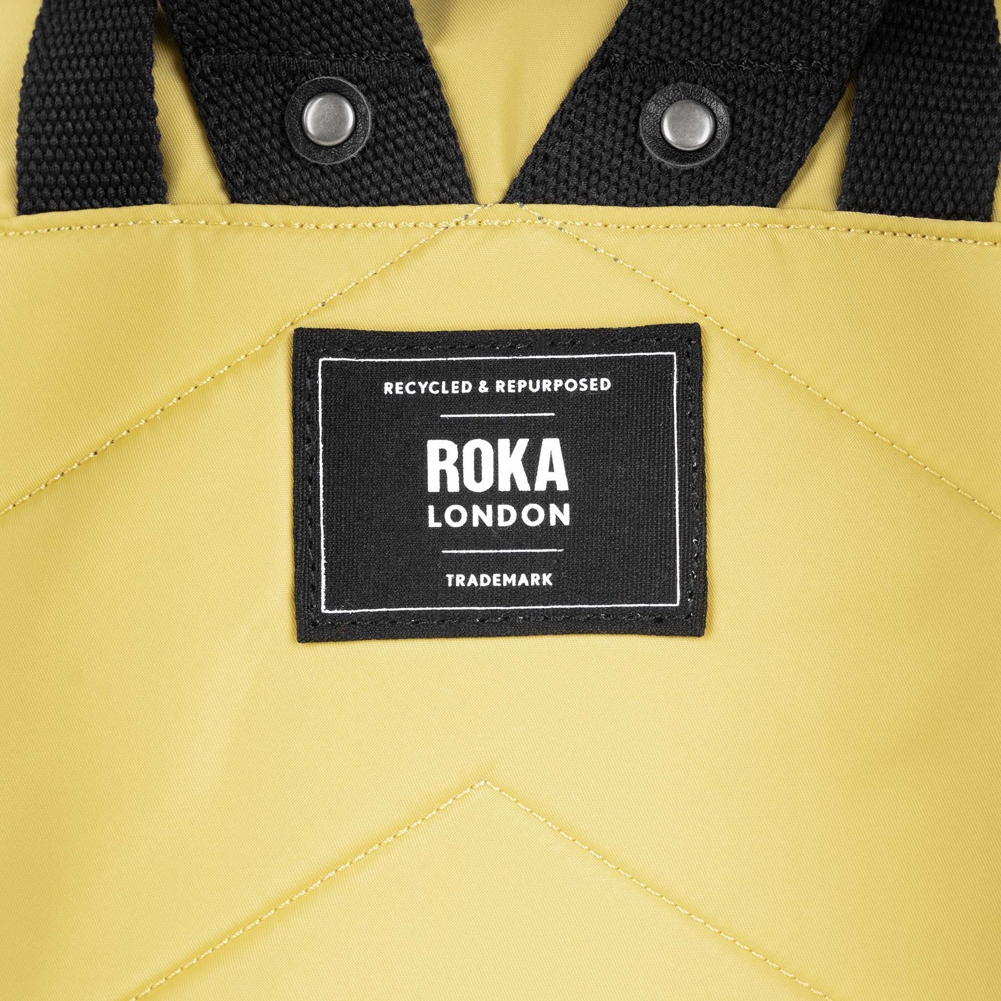 Roka London Black Label, Canfield B Medium Rucksack, Bamboo (Sustainable Nylon) - Image 6