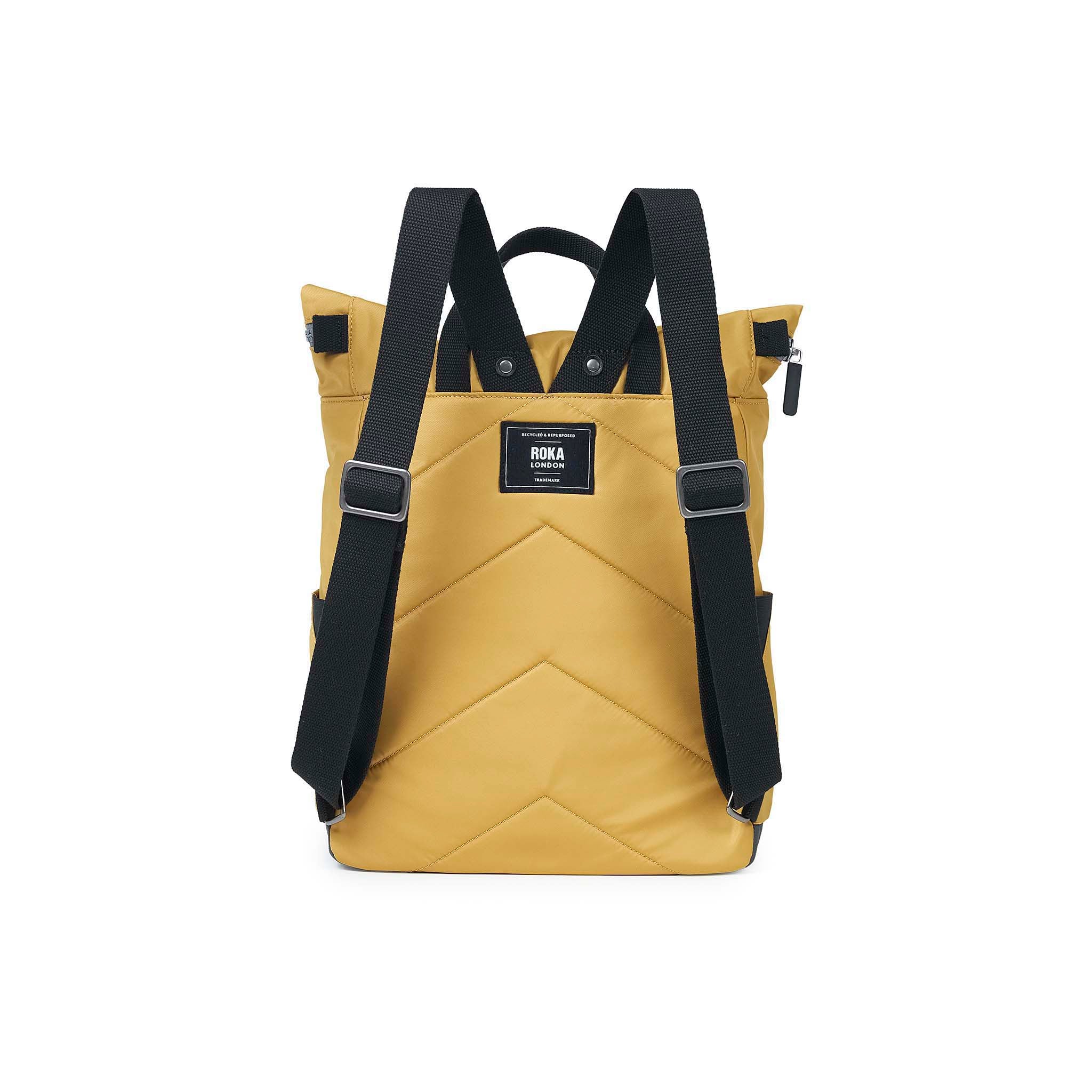 Roka London Black Label, Canfield B Medium Rucksack, Corn (Sustainable Nylon) - Image 3