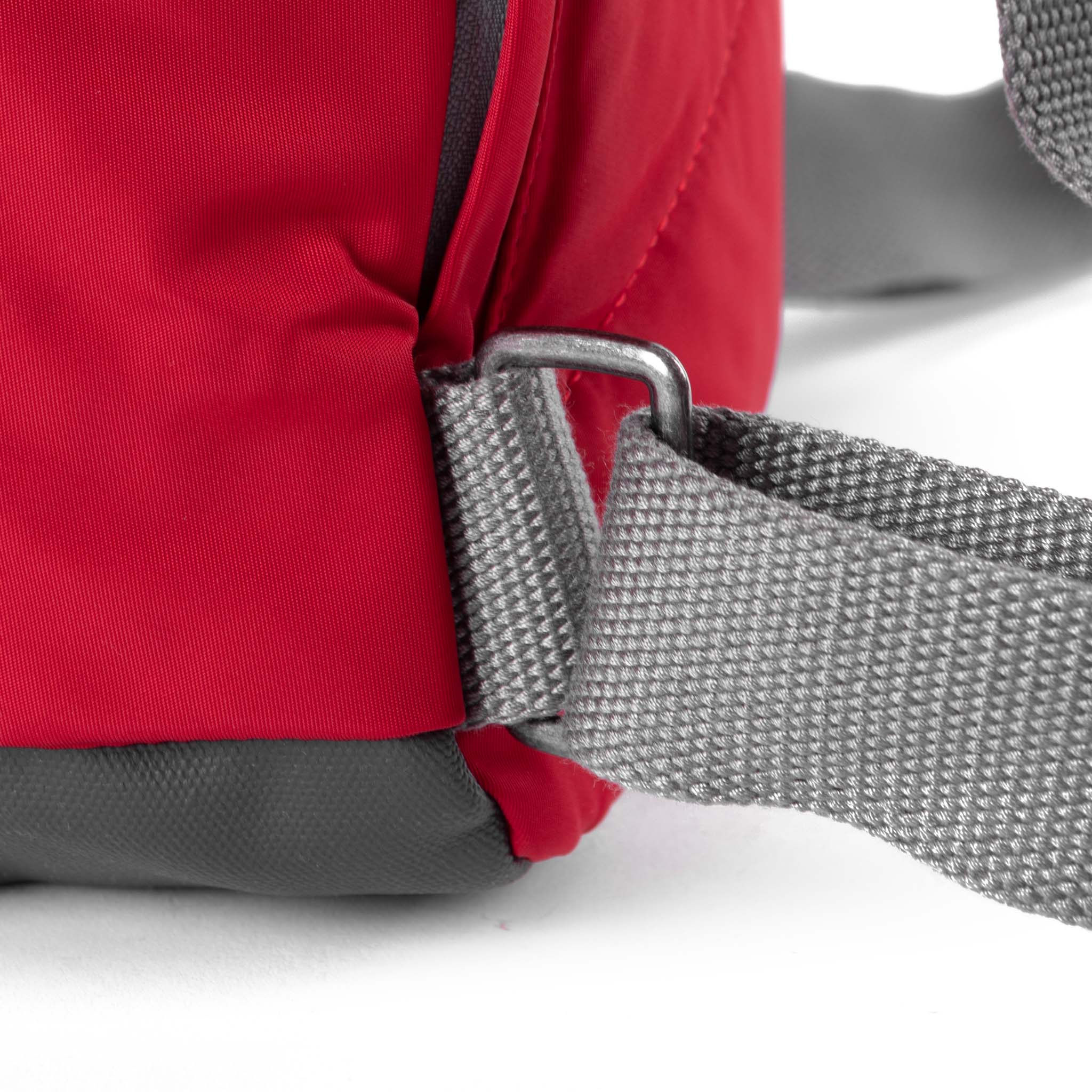 Roka London Canfield B Sustainable Nylon Rucksack, Cranberry - Image 5