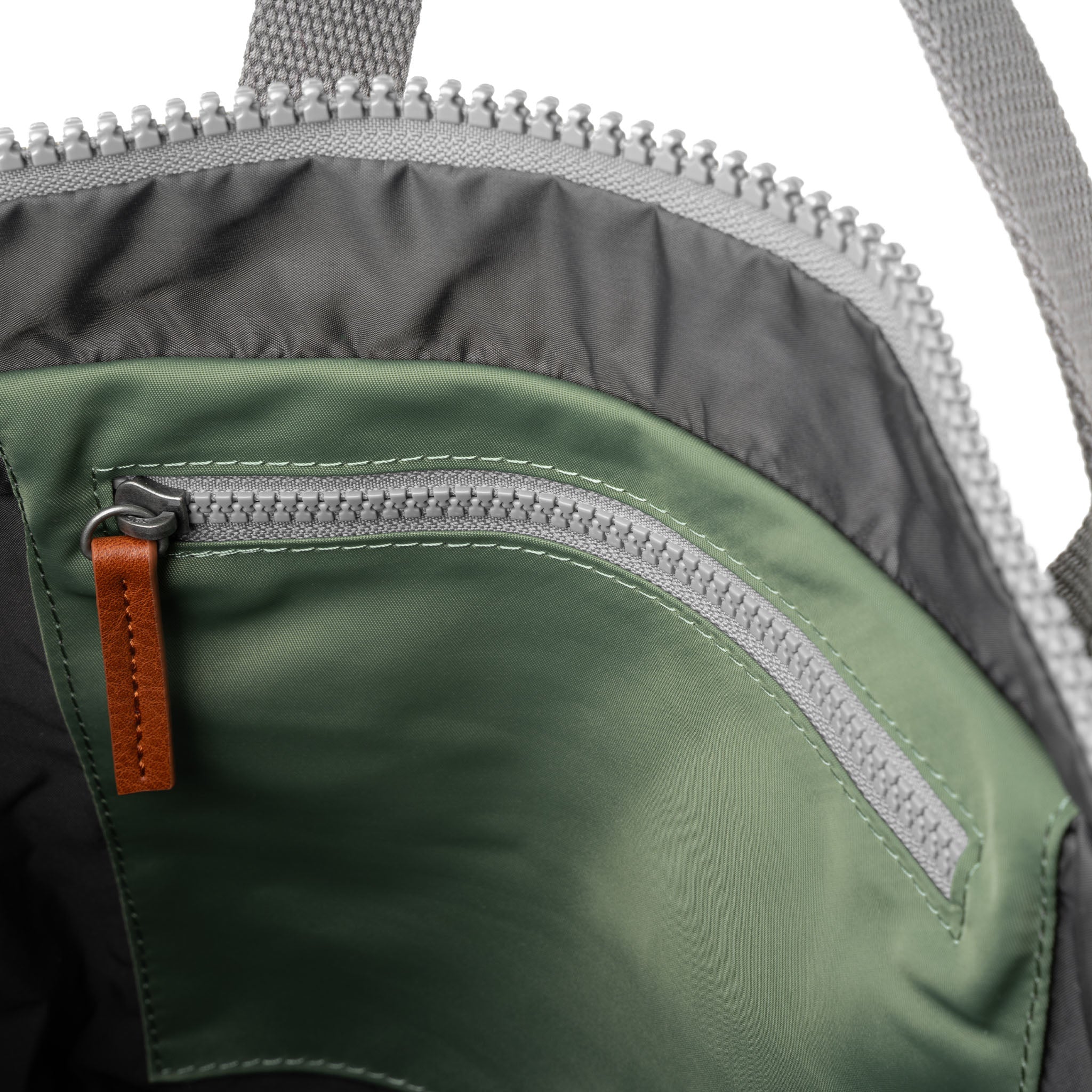 Roka London Canfield B Medium Sustainable Nylon Rucksack, Granite - Image 6