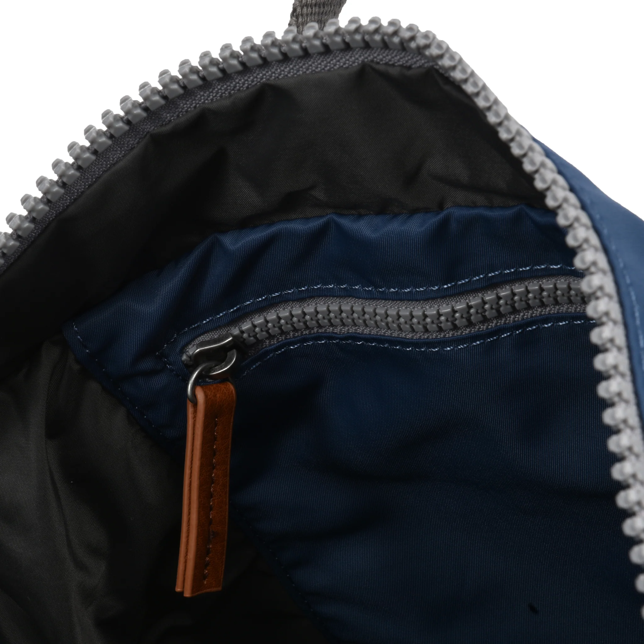 Roka London Canfield B Medium Sustainable Nylon Rucksack, Pacific - Image 5