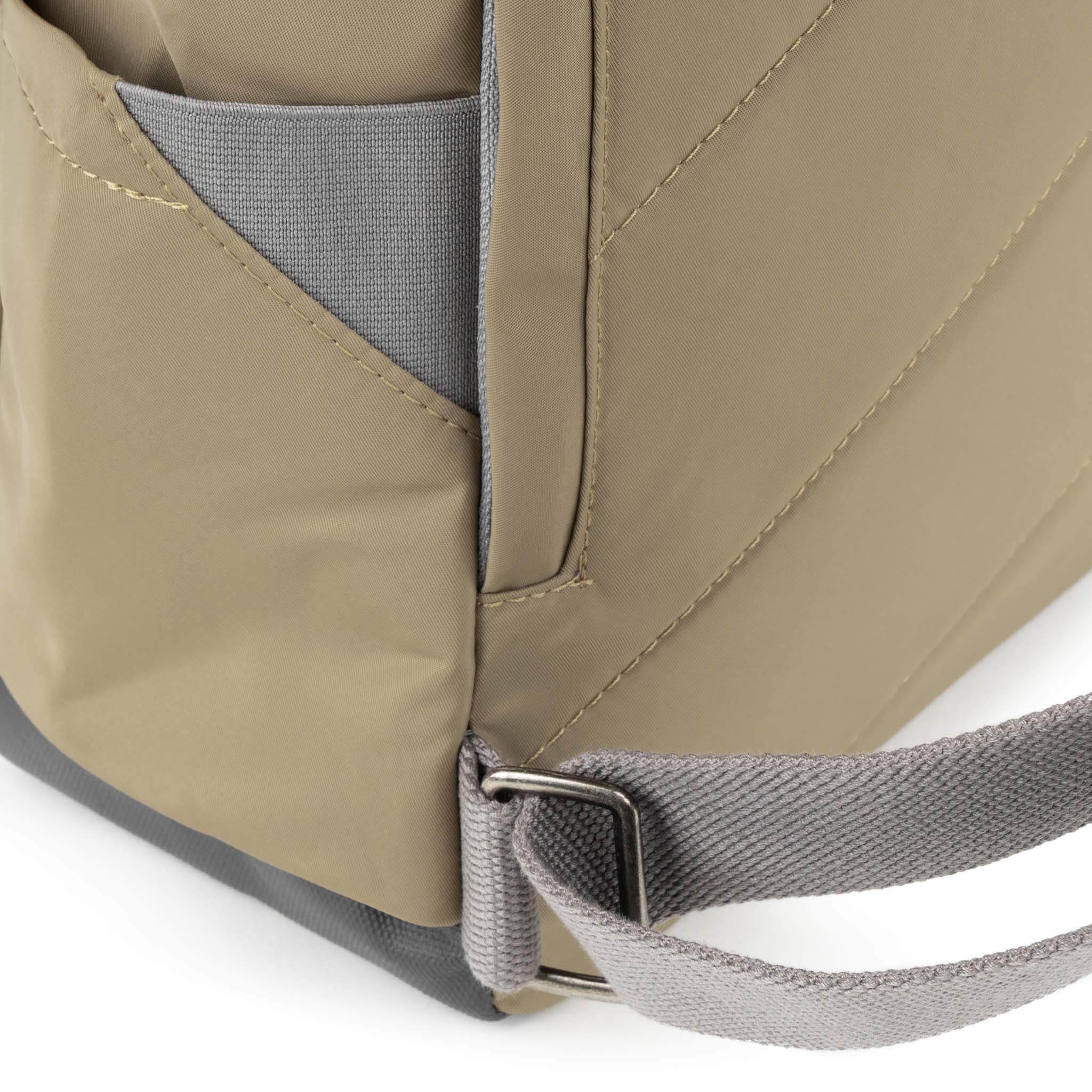 Roka London Canfield B Sustainable Nylon Rucksack, Taupe - Image 5