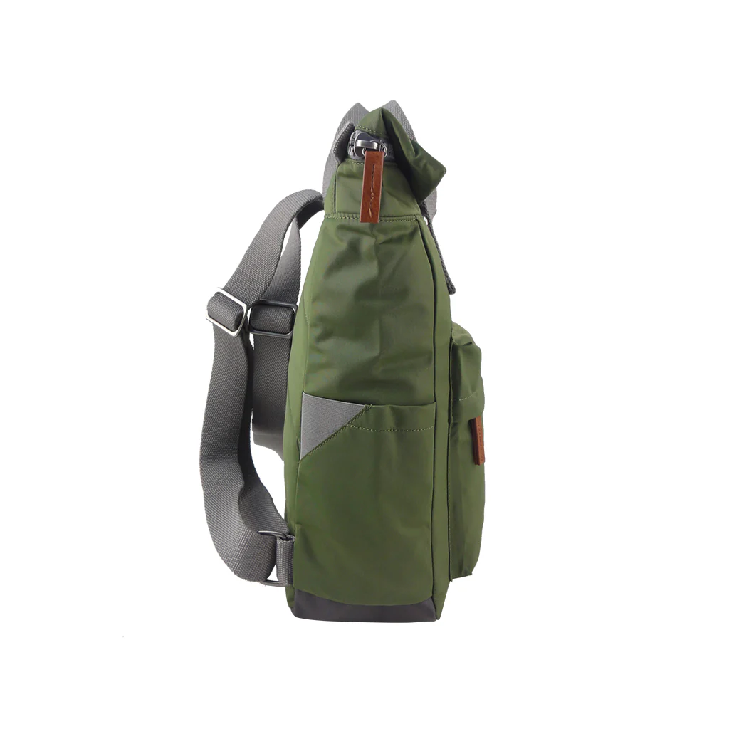 Roka London Canfield B Sustainable Nylon Rucksack, Avocado - Image 4