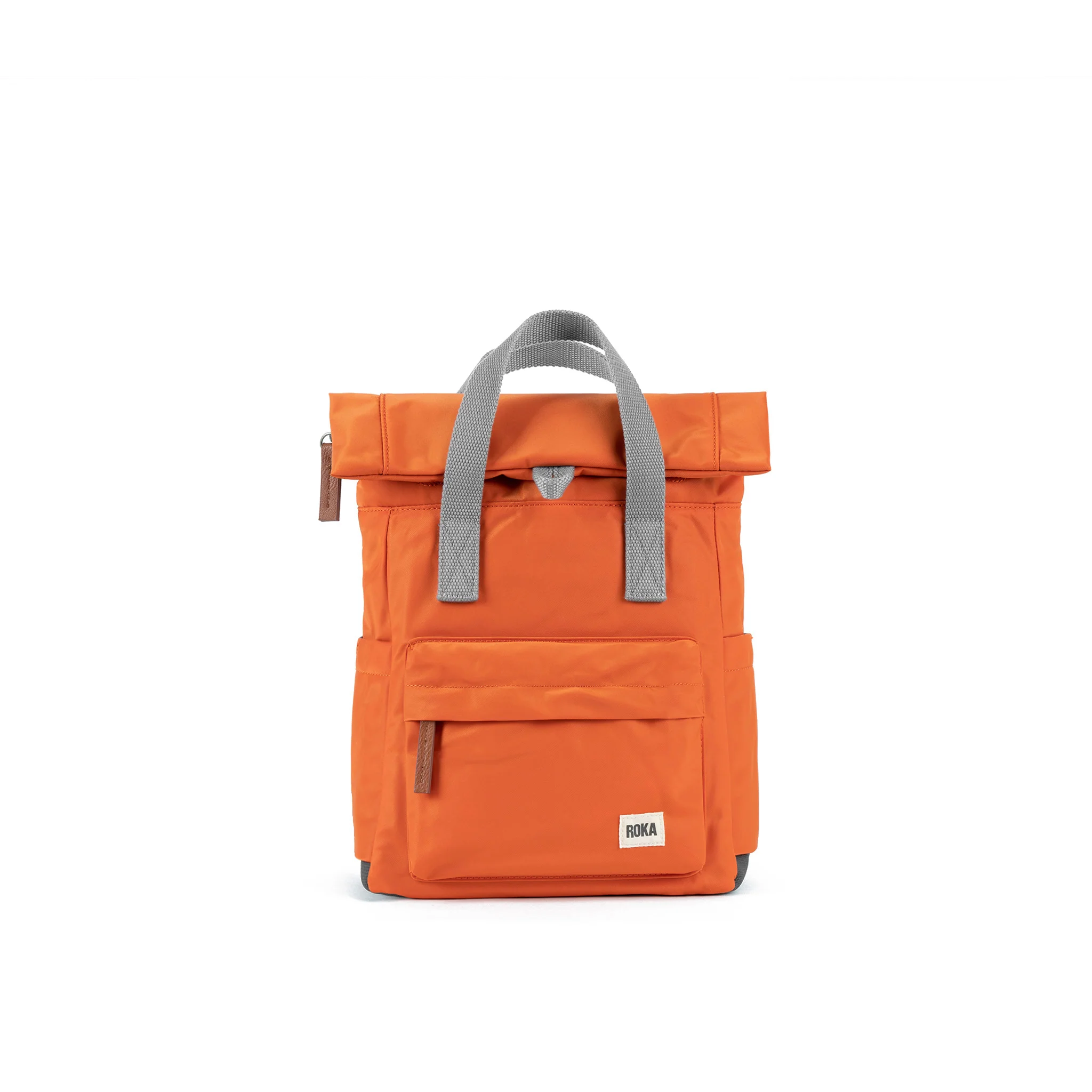 Roka London Canfield B Sustainable Nylon Rucksack, Burnt Orange - Image 12