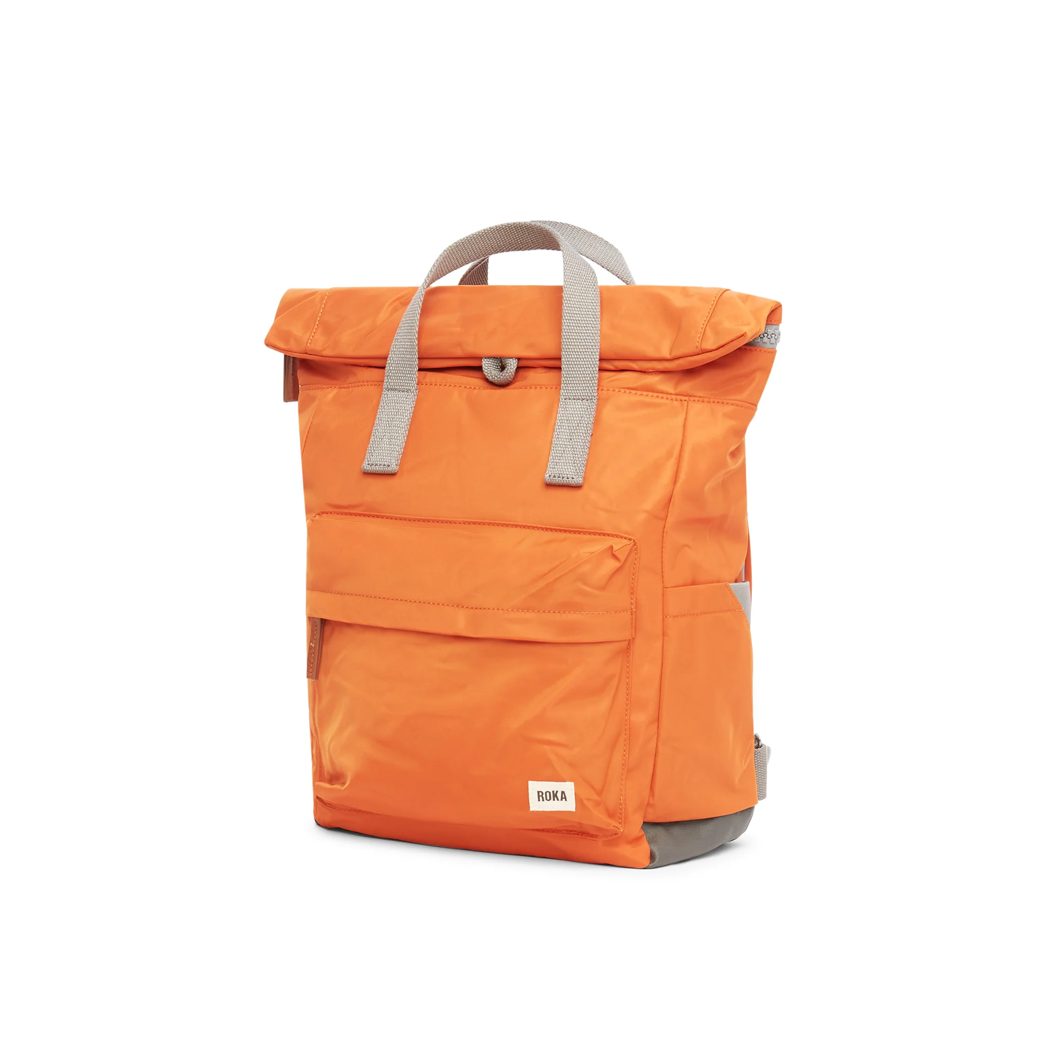 Roka London Canfield B Sustainable Nylon Rucksack, Burnt Orange - Image 2
