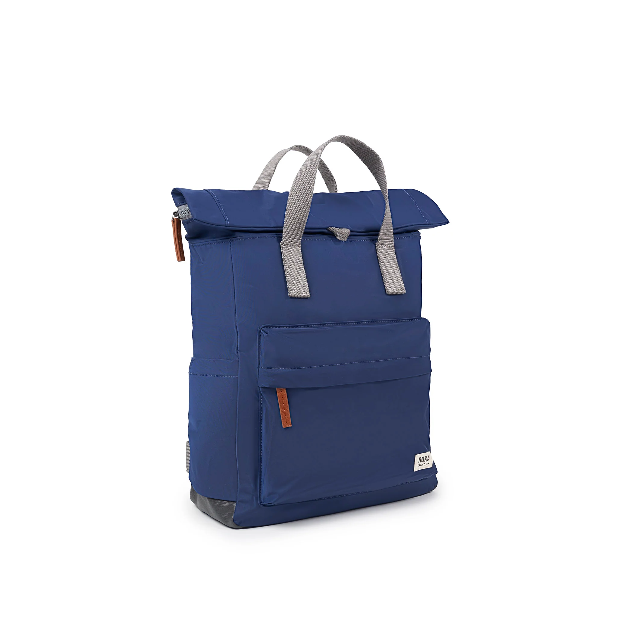 Roka London Canfield B Sustainable Nylon Rucksack, Crisp Blue - Image 2